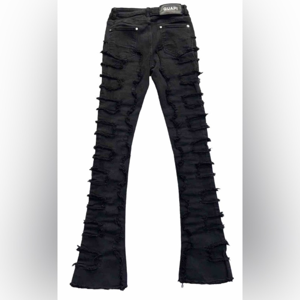 GUAPI Sz 28 Black Distressed and Stacked Women’s Skinny Jeans